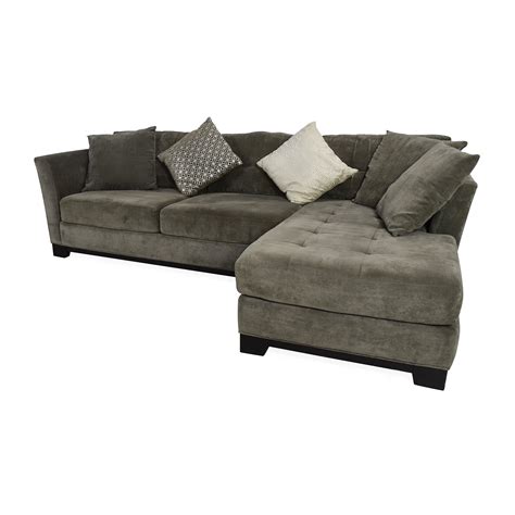 50 Off Macys Macys Gray Sectional Couch With Chaise Sofas
