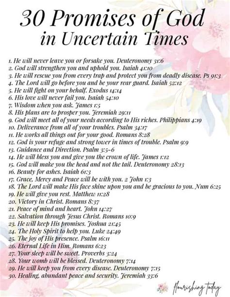 30 Of Gods Promises In The Bible For Uncertain Times Bible Promises