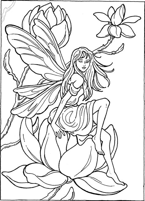 Free Fairy Coloring Pages For Adults Fairmapsincubator