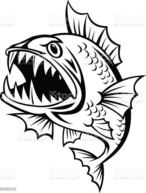 Download Angry Fish Stock Illustration - Download Image Now - iStock