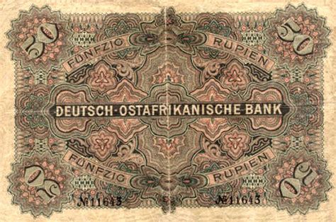 Hier finden sie eine übersicht aller deutsche bank filialen in eberswalde. Deutsch-Ostafrikanische Bank 50 Rupien, 1905 - deutsche ...