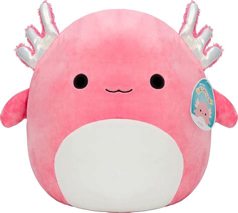 Amazon Com SQUISHMALLOW Jumbo 20 Archie The Pink Axolotl Officially