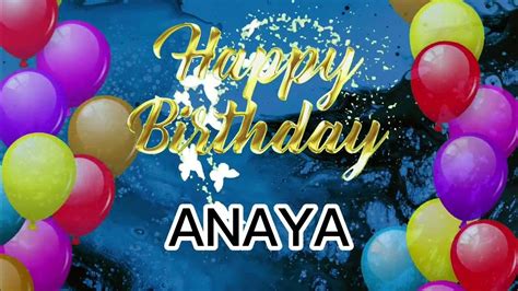 Birthday Wish Anaya Wish Birthday Happy Birthday Youtube