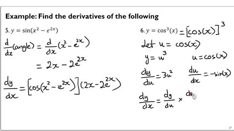 Worksheets For Trigonometric Derivatives Examples