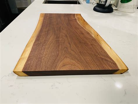 205x1225in Dark Walnut Cutting Board Cheese Board Solid Wood Etsy