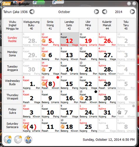 Kalender bali memiliki perbedaan perhitungan dengan kalender masehi pada umumnya. KALENDER BALI