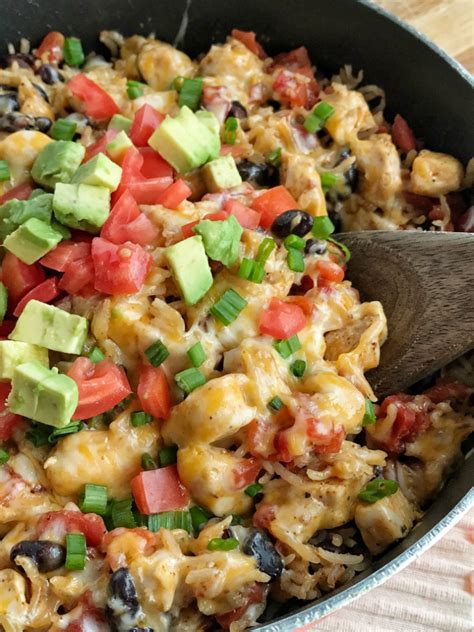 The perfect dish for when the mexican food craving hits. Chicken Burrito Skillet - Together as Family