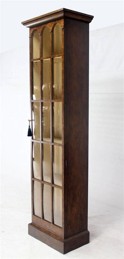 Well you're in luck, because here they. Tall Narrow, Crown Glass Bookcase Cabinet High Quality at ...