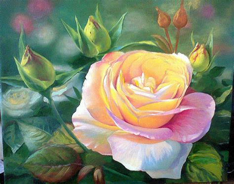 Rose Painting By Sergei Kolodyazhniy Artmajeur