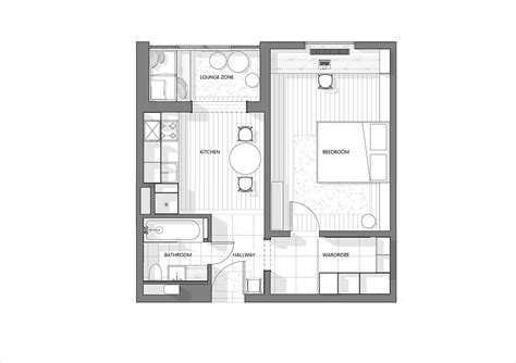 3 Modern Style Apartments Under 50 Square Meters Includes Floor Plans