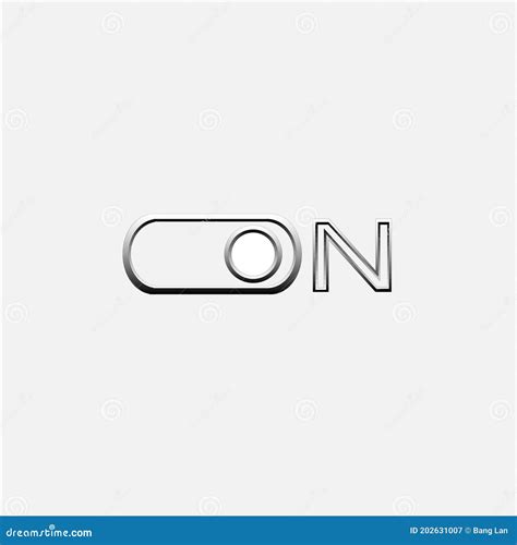 Turn On Button With A Modern Concept Stock Vector Illustration Of