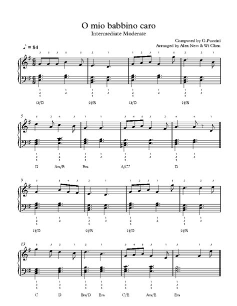o mio babbino caro by g puccini sheet music and lesson intermediate level