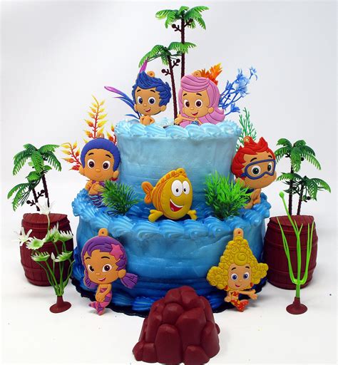 Buy Bubble Guppies Deluxe Birthday Cake Topper Set Featuring Bubble