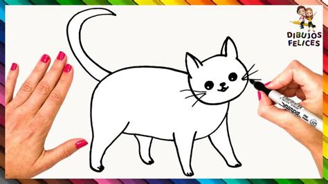 Cómo Dibujar Un Gatito Paso A Paso 🐈 Dibujo Fácil De Gatito Como