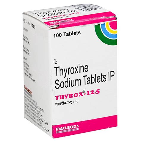 Vaidyanathan p., pathak m., kaplowitz p.b. Thyrox 12 5 Mcg Tablet 100 Tab Price Overview Warnings