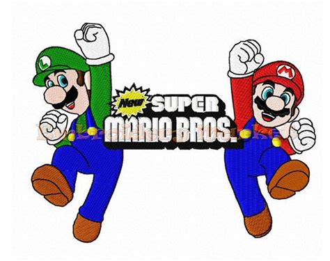 Luigi And Mario Embroidery Design 3 Sizes Instant Download