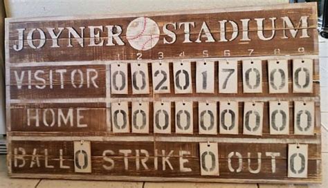 Custom Rustic Baseball Vintage Sports Scoreboard Etsy Vintage