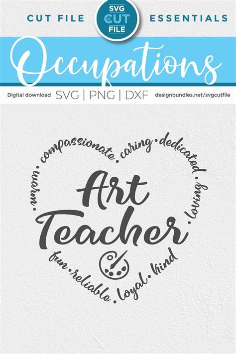 Art Teacher svg - an art teacher svg heart file for crafters (579134