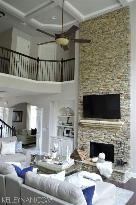 Pin By Kary Dowling On Living Rooms Stacked Stone Fireplaces Living
