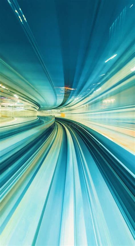 High Speed Technology Concept Via A Tokyo Monorail Stock Image Image