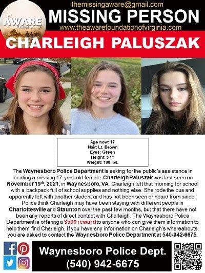 Waynesboro Police Seek Information On Missing 16 Year Old Girl Augusta Free Press