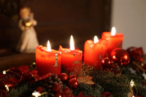 Free Images Flower Red Holiday Candle Lighting Decor Advent