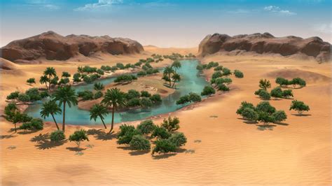 Desert Oasis Cgtrader