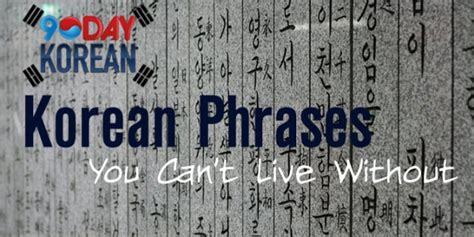 Korean Phrases You Cant Live Without In 2015