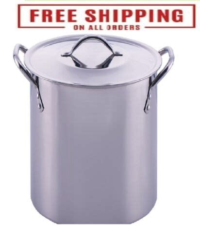 Mainstays Stainless Steel 8 Quart Stock Pot With Lid Ebay