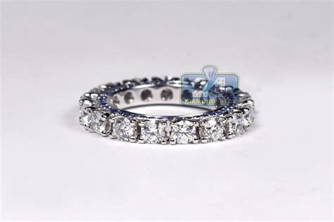 Maybe you would like to learn more about one of these? 18K White Gold 4.02 ct Diamond Blue Sapphire Womens Eternity Ring