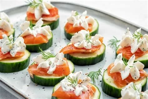 Smoked Salmon Goat Cheese And Cucumber Bites Recipe With Nutrition Facts