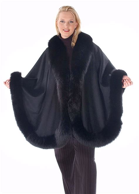 Plus Size Cashmere Cape Madison Avenue Mall Furs