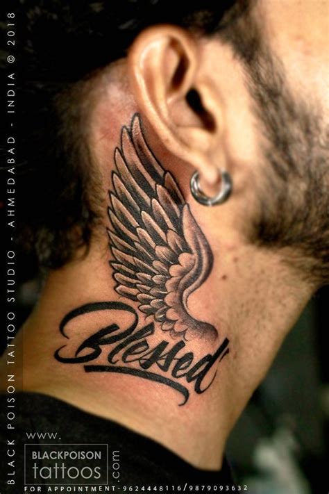 Wings Tattoo On Neck Best Neck Tattoos Neck Tattoo For Guys Side
