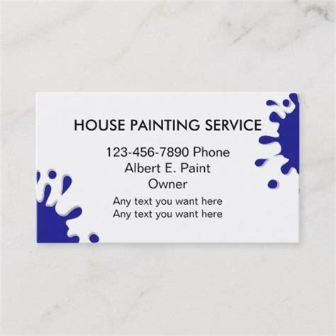 House Painter Business Cards House Painter Painter