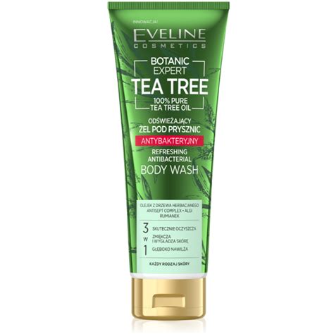 Душ гел Eveline Cosmetics Botanic Expert Tea Tree Refreshing Antibacterial 3in1 250 Ml Emag Bg