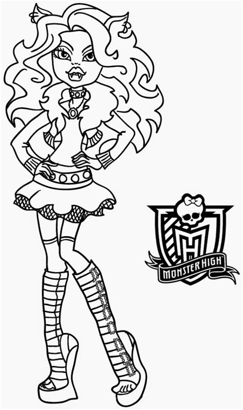 Clawdeen Wolf Monster High Coloring Pages