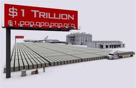 20 Trillion Of U S Debt Visualized Using Stacks Of 100 Bills Visual