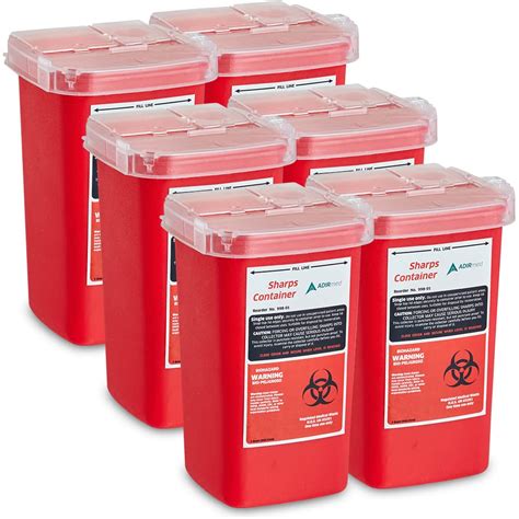 Amazon Com Adirmed Sharps Disposal Container With Flip Open Lid