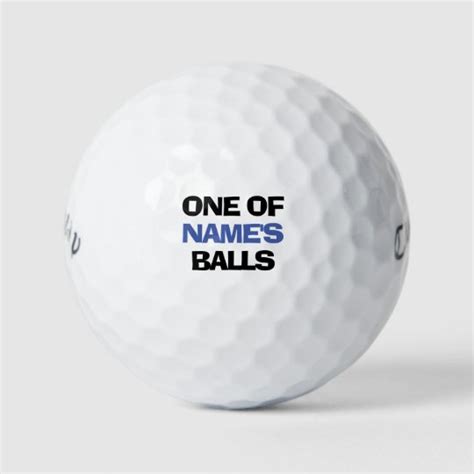 Personalized Name Blue Funny Golf Balls