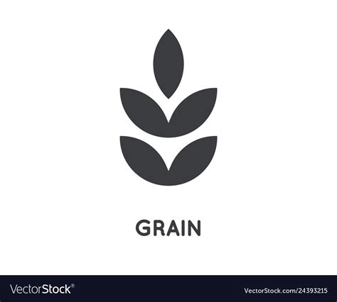 Grain Icon Grain Glyph Design Concept Agriculture Vector Image