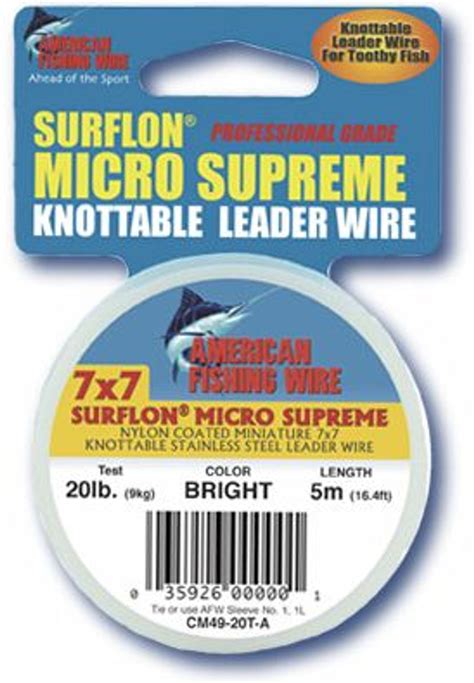 American Fishing Wire Surflon Micro Supreme 5 Meters Black Test 20