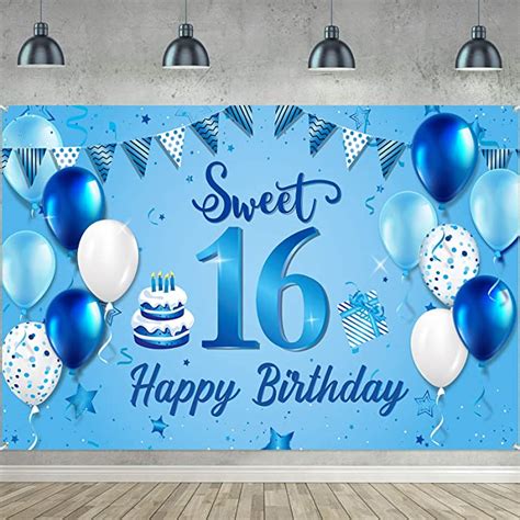 Buy Happy 15th Birthday Backdrop Banner Extra Large Fabric Birthday