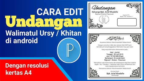 Bingkai Undangan Walimatul Ursy