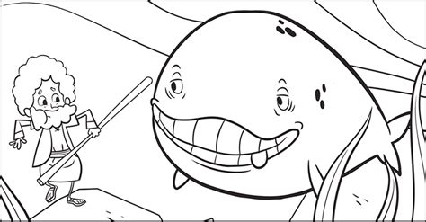 jonah and the whale in the bible coloring page
