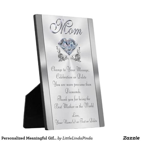 Today we have some creative ideas for meaningful gifts for your mom to share with you. Personalized Meaningful Gifts for Mom, Stunning Plaque ...