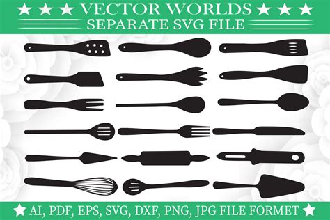 Wooden Spatulas Svg Rolling Pin Svg Graphic Objects ~ Creative Market