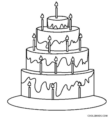 Free Printable Birthday Cake Coloring Pages For Kids | Cool2bKids