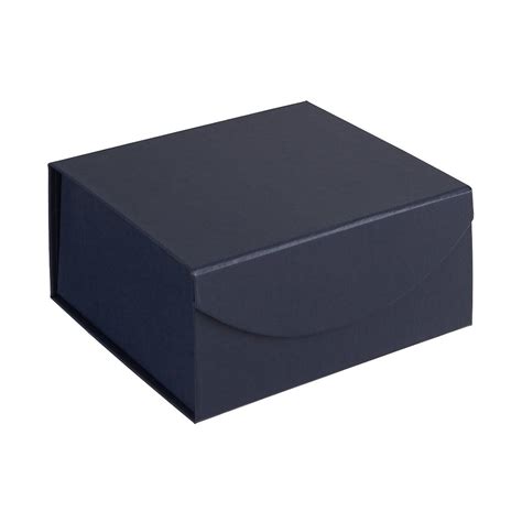 Navy Leatherette Collapsible T Boxes The Container Store
