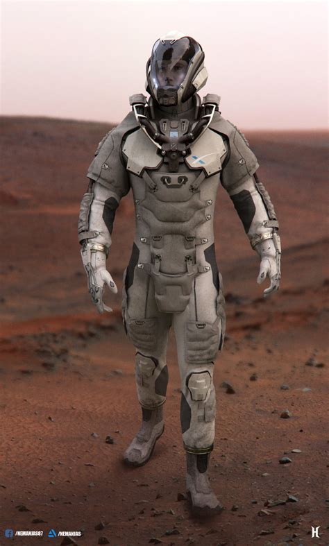 Artstation Spacex Mars Eva Suit Nemanja Stankovic Space Suit