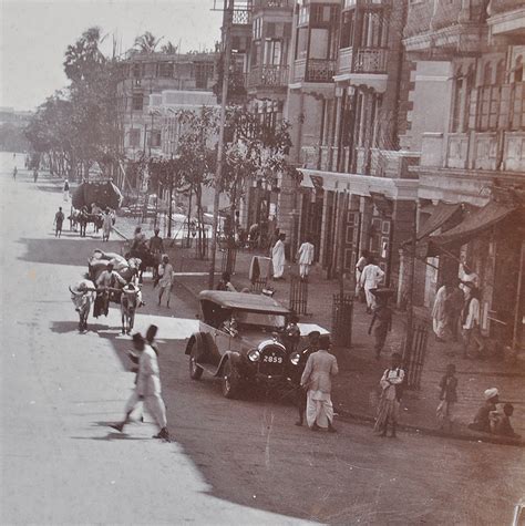 Street Scene In Byculla Mumbai Old Photo 1923 Past India